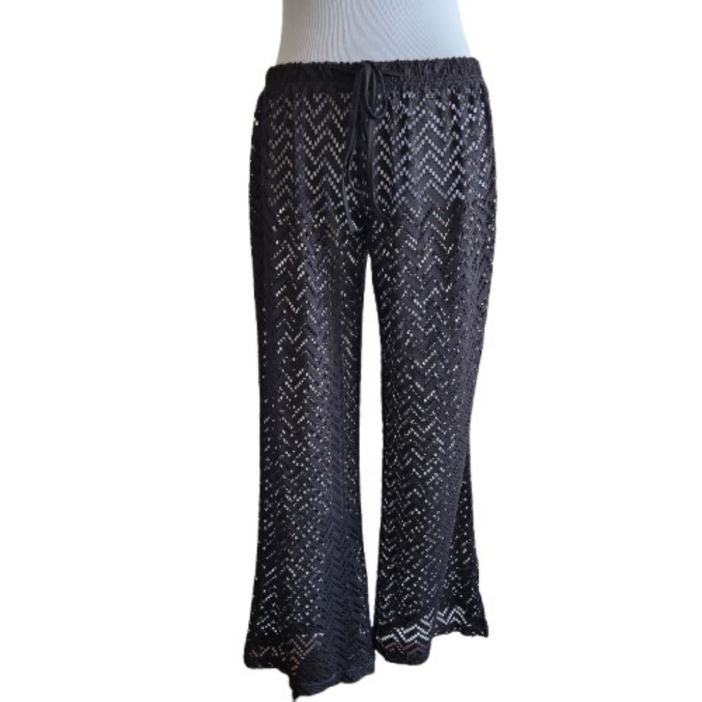 🆕️Waves To Coast Black Sheer Swim Cover-Up Pants
